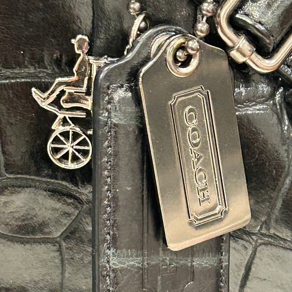 Coach MADISON SOPHIA EXOTIC BLACK CROC EMBOSSED LEATHER SATCHEL 15924 Rare - Picture 3 of 10